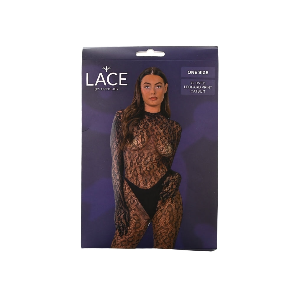 Lace by LJ Gloved Leopard Print Catsuit – Full-Length Catsuit > Clothes > Costumes > Womens