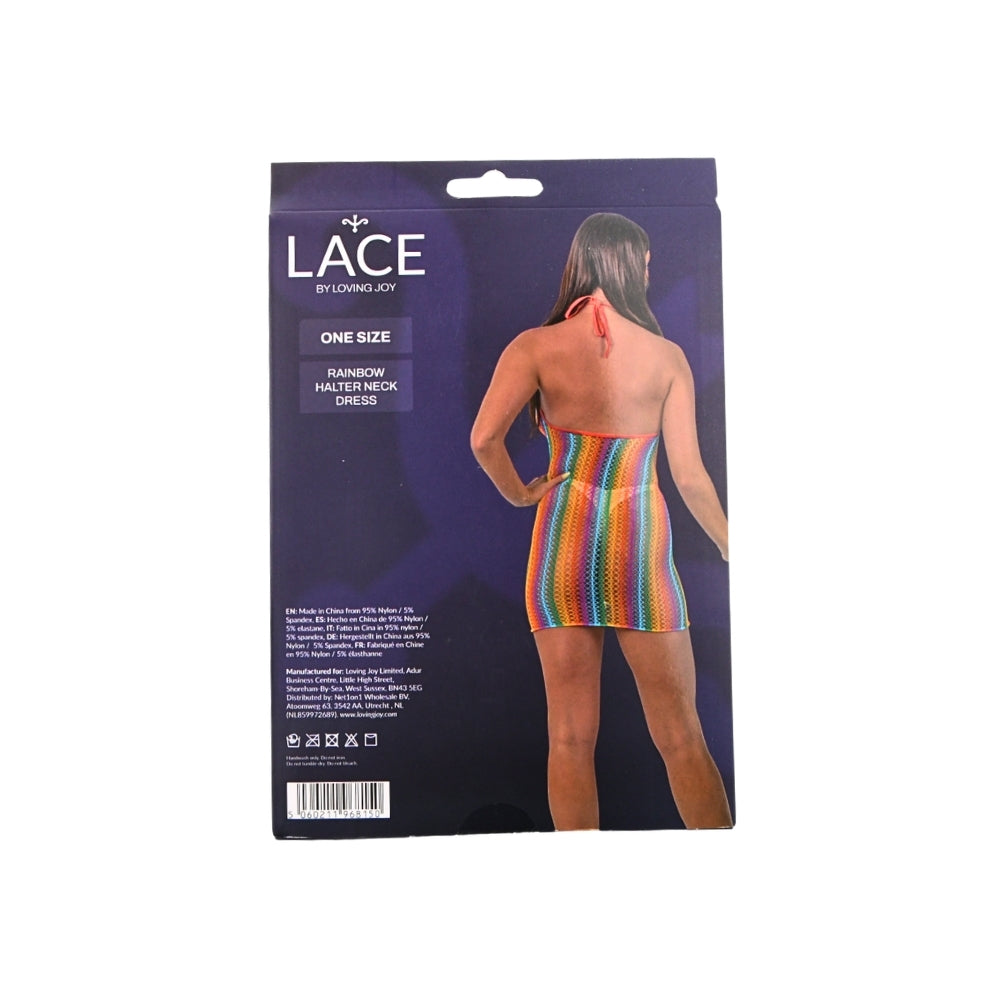 Lace by LJ Rainbow Halter Neck Dress – Summer Fashion Dress > Clothes > Dresses and Chemises