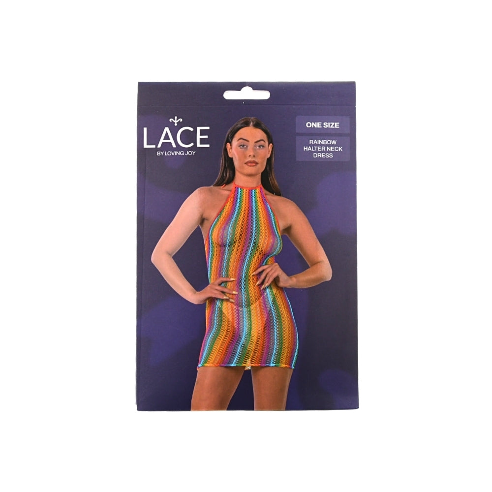 Lace by LJ Rainbow Halter Neck Dress – Summer Fashion Dress > Clothes > Dresses and Chemises