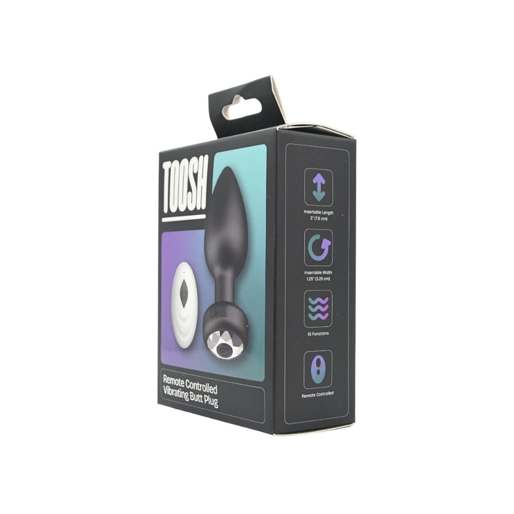Toosh Remote Controlled Silicone Vibrating Butt Plug – Remote-Controlled Silicone Butt Plug > Anal Range > Vibrating Butt Plugs