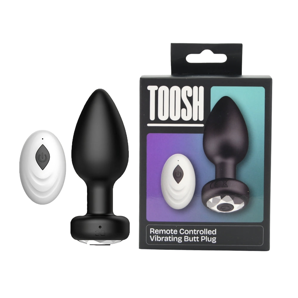 Toosh Remote Controlled Silicone Vibrating Butt Plug – Remote-Controlled Silicone Butt Plug > Anal Range > Vibrating Butt Plugs