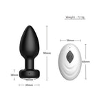 Toosh Remote Controlled Silicone Vibrating Butt Plug – Remote-Controlled Silicone Butt Plug > Anal Range > Vibrating Butt Plugs