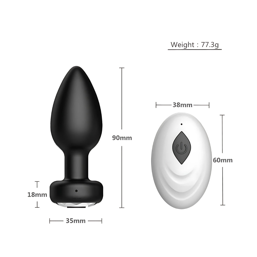 Toosh Remote Controlled Silicone Vibrating Butt Plug – Remote-Controlled Silicone Butt Plug > Anal Range > Vibrating Butt Plugs