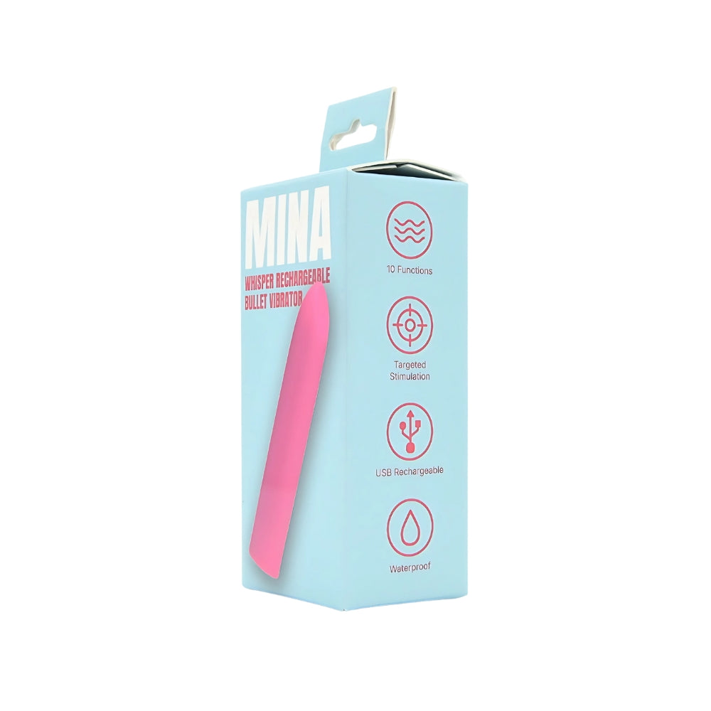 Mina Whisper Rechargeable Bullet Vibrator – 3.75 Inch USB Rechargeable Vibrator > Vibrators > Mini Vibrators