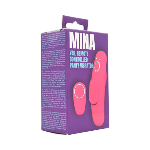 Mina Veil (Black) – Remote-Controlled USB Rechargeable Silicone Panty Vibrator 4 Inch Length Panty Vibrators