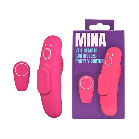 Mina Veil (Black) – Remote-Controlled USB Rechargeable Silicone Panty Vibrator 4 Inch Length Panty Vibrators