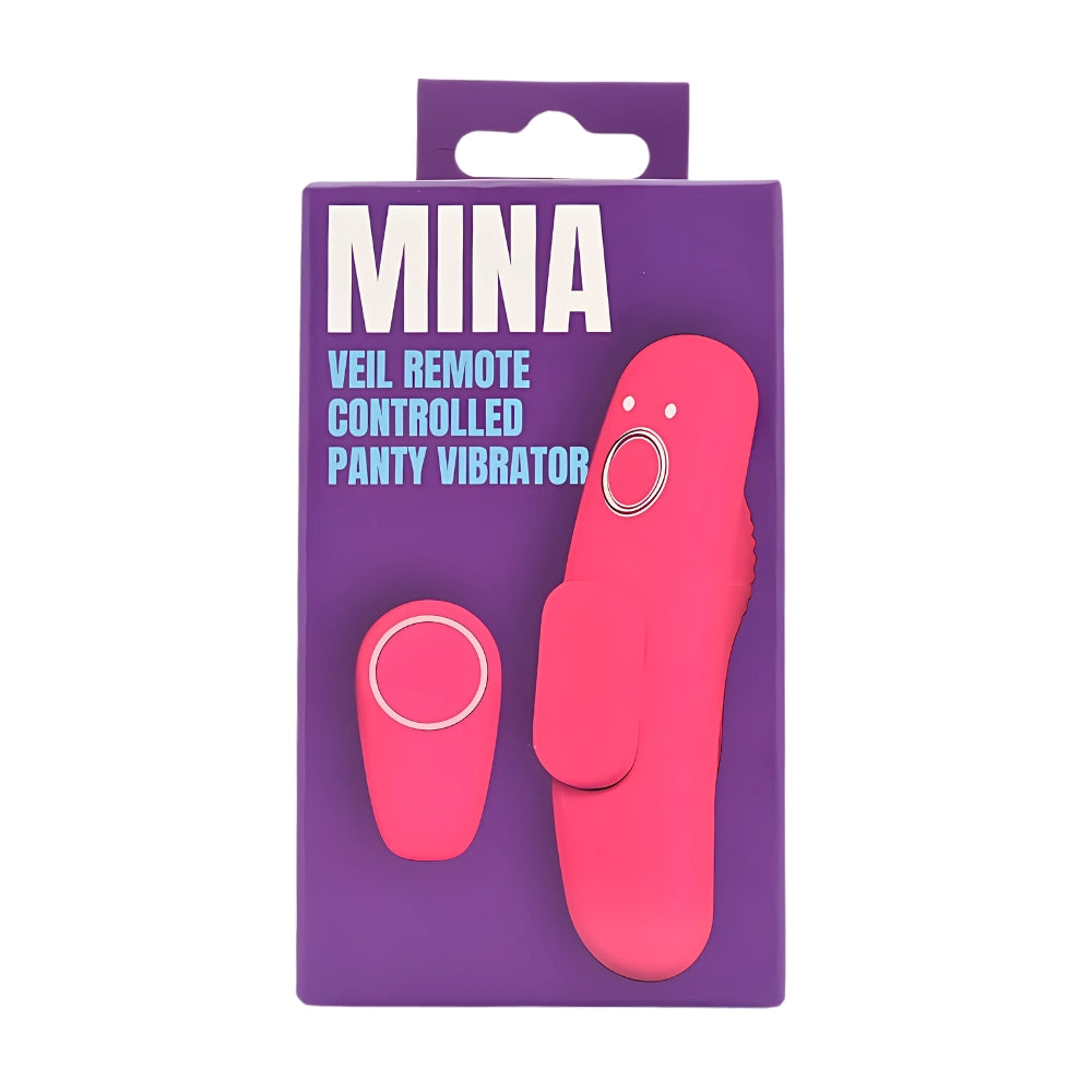 Mina Veil (Black) – Remote-Controlled USB Rechargeable Silicone Panty Vibrator 4 Inch Length Panty Vibrators