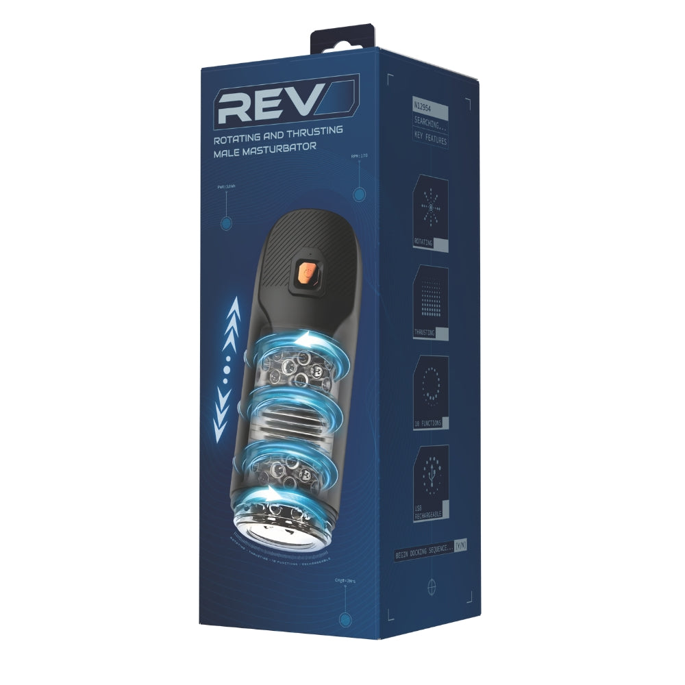Rev Rotating and Thrusting Male Masturbator – USB Rechargeable Male Masturbator > Sex Toys For Men > Masturbators > Vibrating