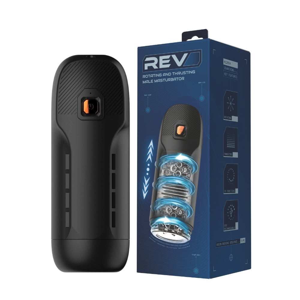Rev Rotating and Thrusting Male Masturbator – USB Rechargeable Male Masturbator > Sex Toys For Men > Masturbators > Vibrating