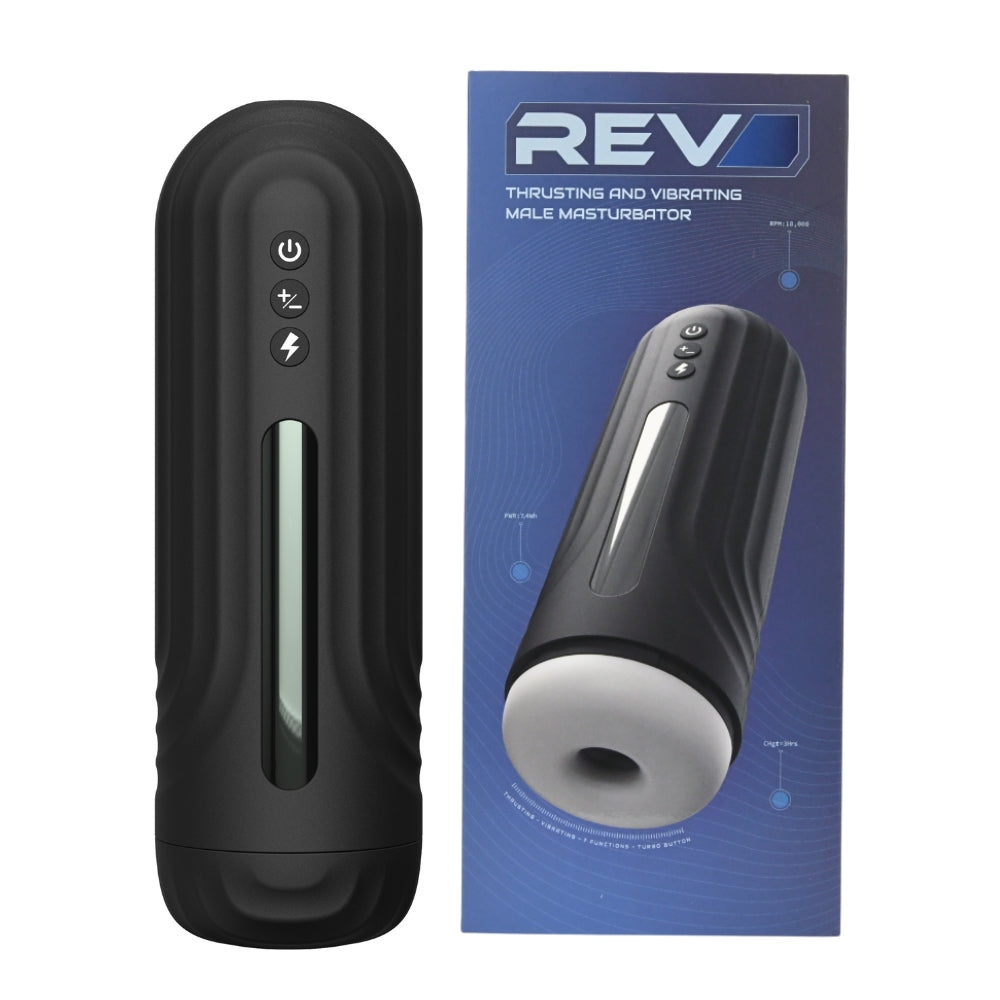 Rev Thrusting and Vibrating Male Masturbator – USB Rechargeable Masturbator > Sex Toys For Men > Masturbators Premium