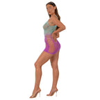 Lace By LJ Ombre Faux Lace-Up Mini Dress > Clothes > Dresses and Chemises