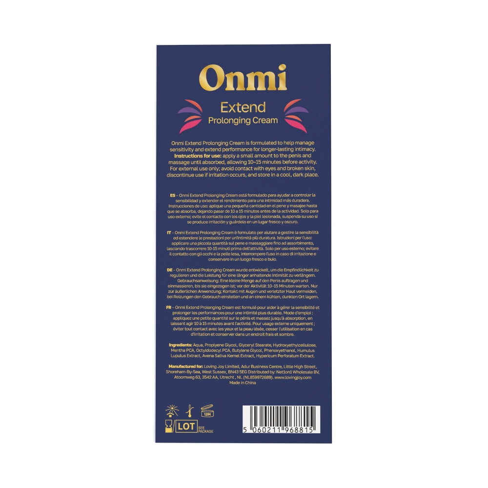 Onmi Extend Prolonging Cream 30ml – Water-Based Delay Cream > Essentials > Mens Enhancers