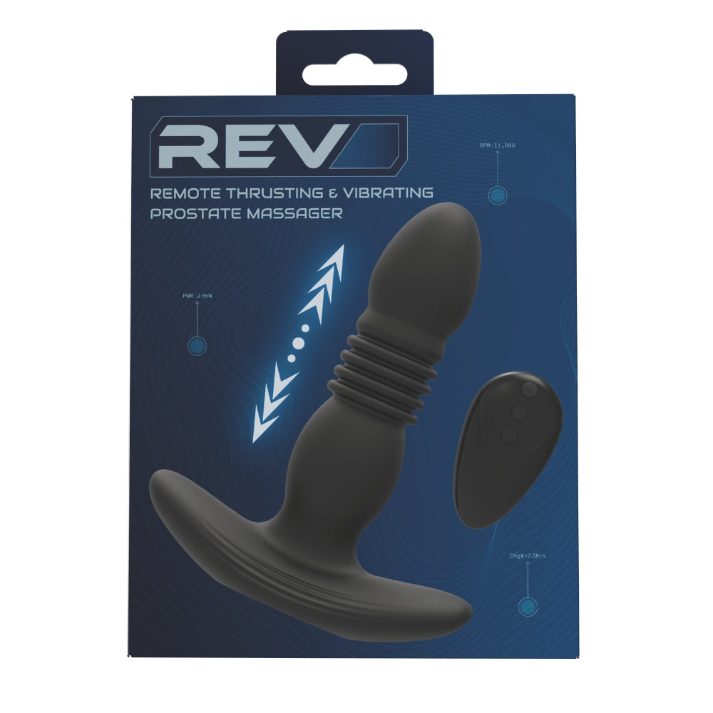 Rev-Pro Thrusting Prostate Massager – Remote-Controlled Waterproof 4.15 Inch Prostate Massager > Anal Range > Prostate Plugs
