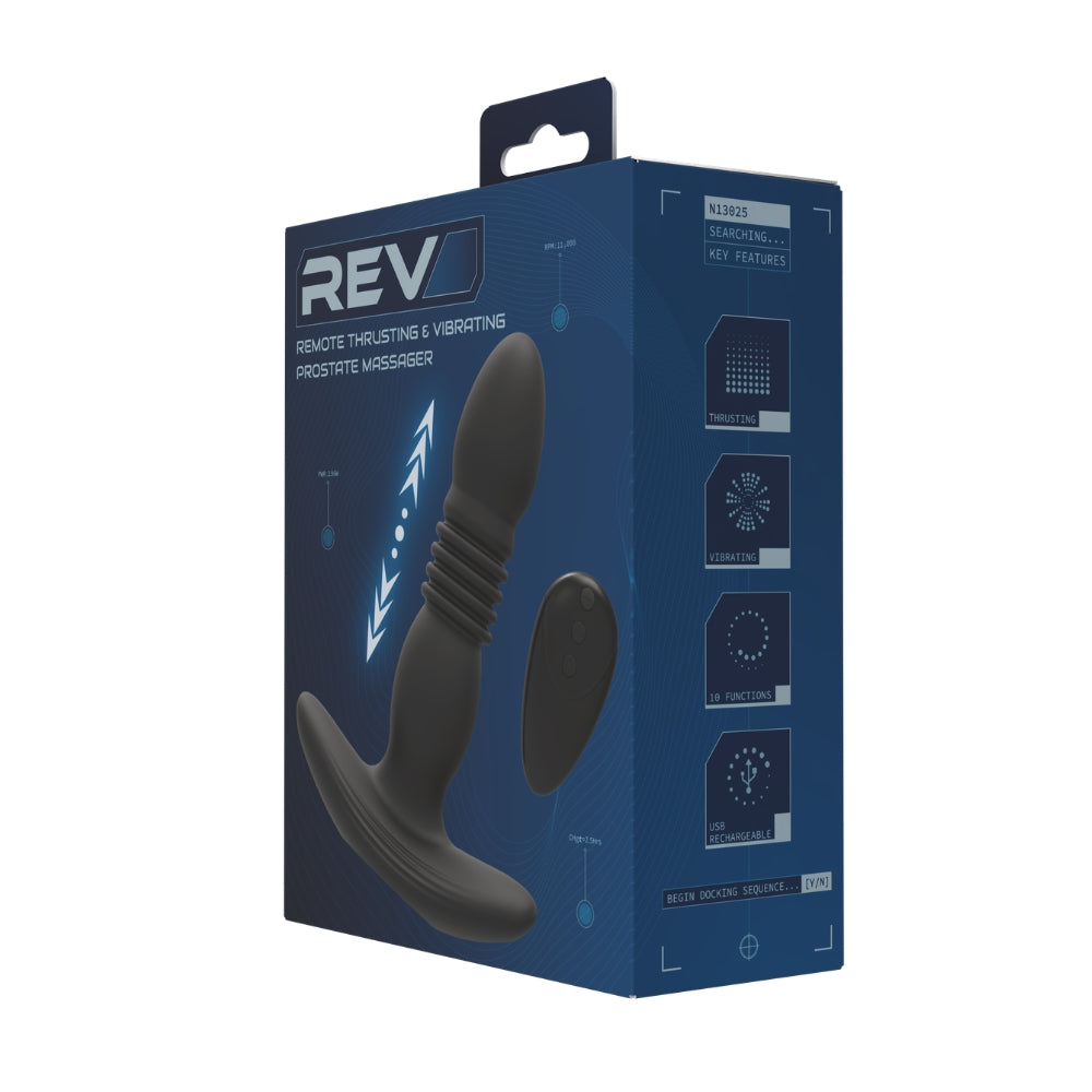 Rev-Pro Thrusting Prostate Massager – Remote-Controlled Waterproof 4.15 Inch Prostate Massager > Anal Range > Prostate Plugs