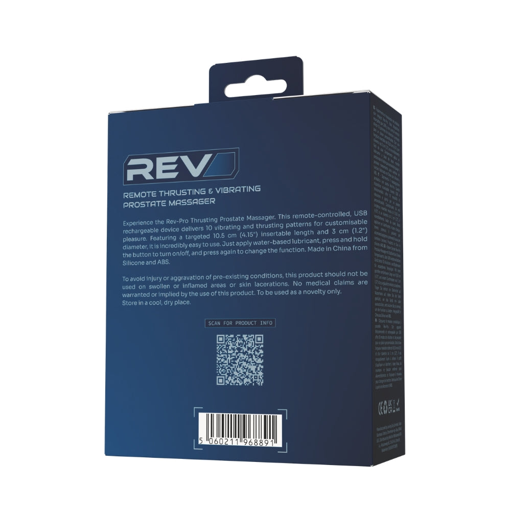 Rev-Pro Thrusting Prostate Massager – Remote-Controlled Waterproof 4.15 Inch Prostate Massager > Anal Range > Prostate Plugs
