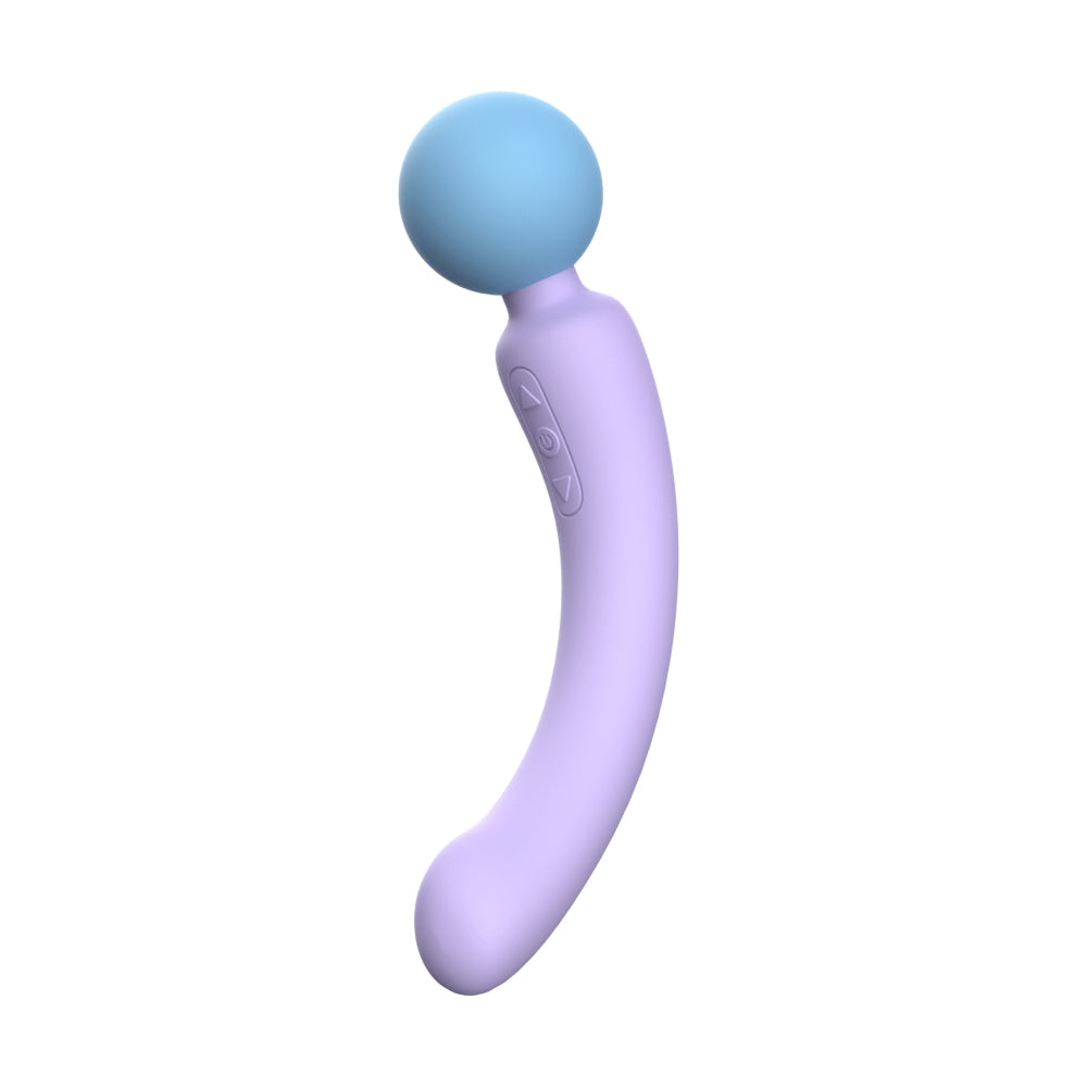 Mina Flow Dual-Ended Wand Vibrator – Curved G-Spot Silicone 11.3cm Insertable Length Default Title Wand Vibrators Main image