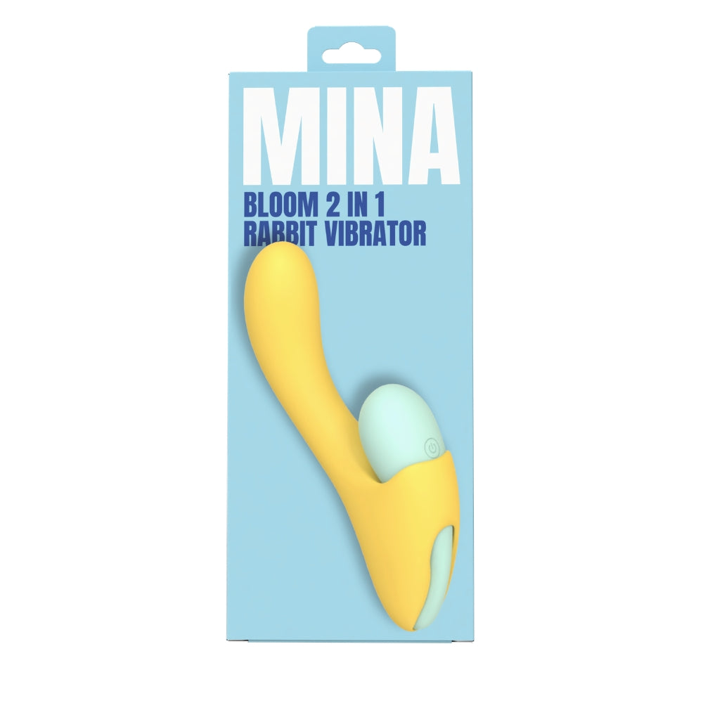 Mina Bloom 2 in 1 Rabbit Vibrator – Rechargeable Silicone 10.7cm Length > Vibrators > Ladies > Rabbit