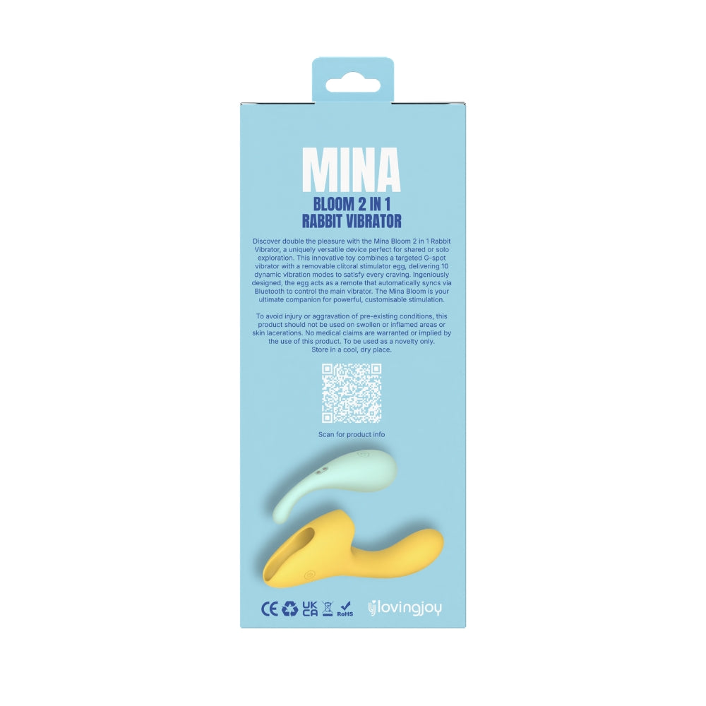 Mina Bloom 2 in 1 Rabbit Vibrator – Rechargeable Silicone 10.7cm Length > Vibrators > Ladies > Rabbit