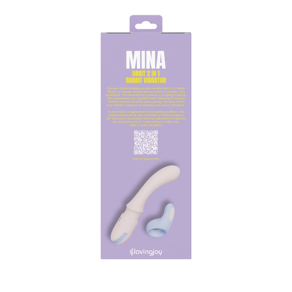 Mina Orbit 2 in 1 Rabbit Vibrator – USB Rechargeable 12cm Insertable Length > Vibrators > Ladies > Rabbit