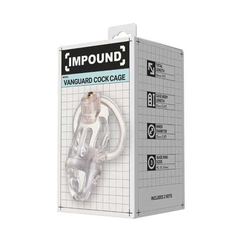 Impound Vanguard – 4.1 Inch Chastity Cage with Base Rings > Bondage Gear > Male Chastity