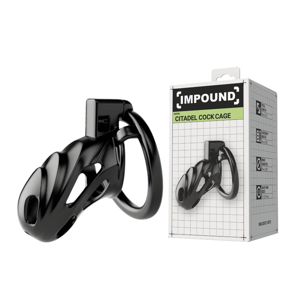 Impound Citadel – Chastity Cage with Multiple Base Rings > Bondage Gear > Male Chastity