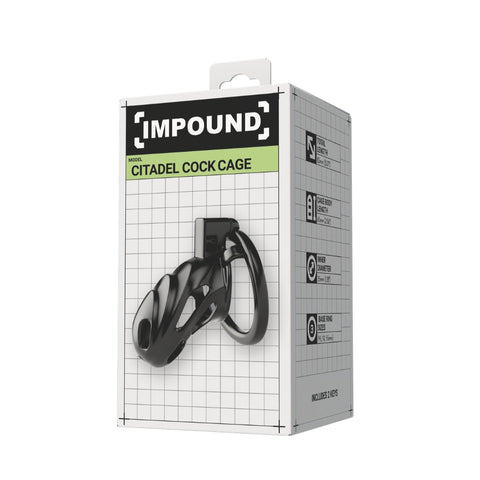 Impound Citadel – Chastity Cage with Multiple Base Rings > Bondage Gear > Male Chastity