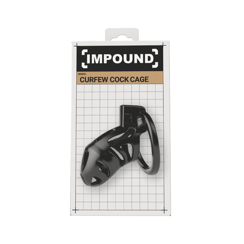 Impound Curfew – Chastity Cage with Multiple Base Rings 78mm Length > Bondage Gear > Male Chastity