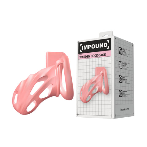 Impound Warden – Chastity Cage with Multiple Base Rings and 83mm Length > Bondage Gear > Male Chastity