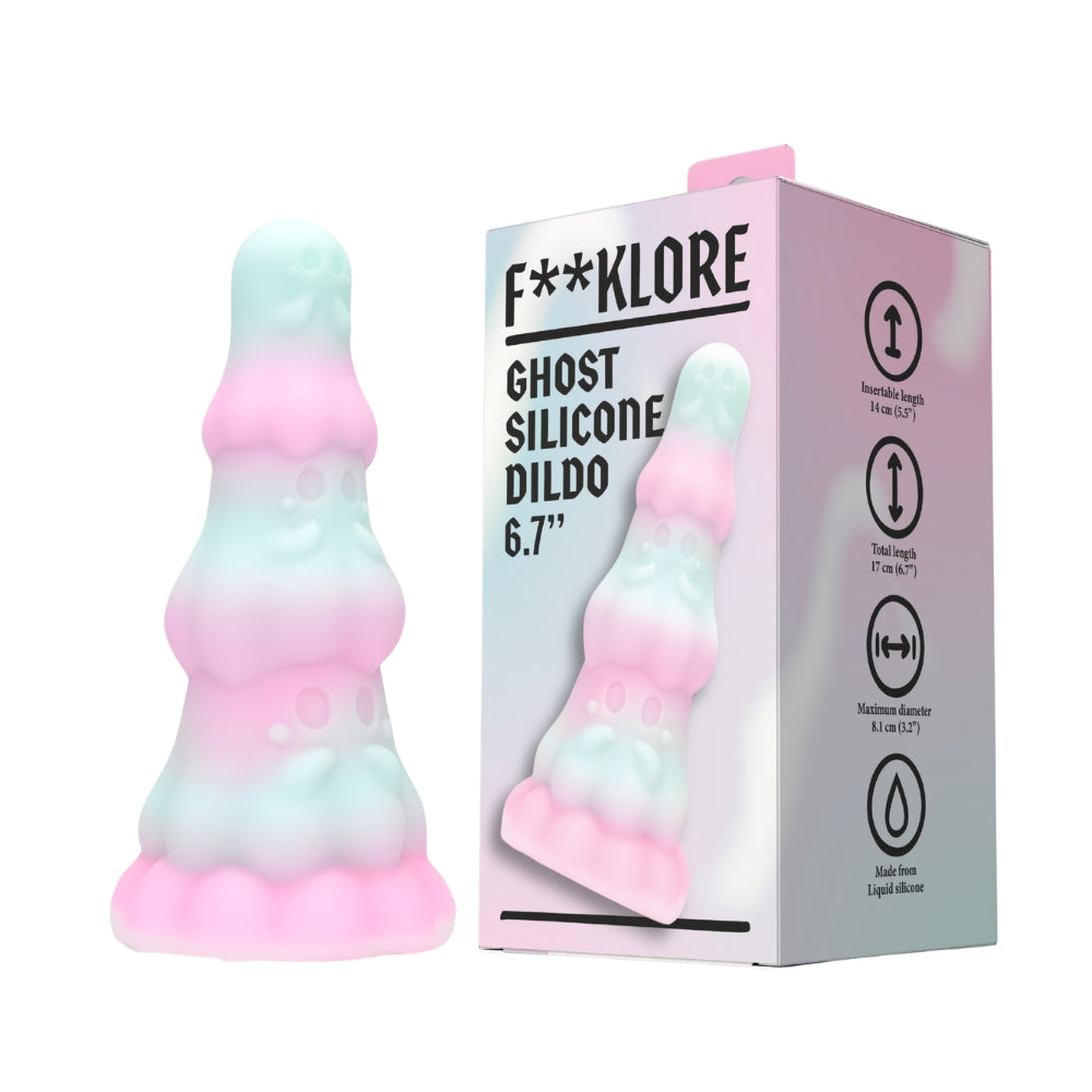 F**kLore Ghost – Liquid Silicone Dildo With Suction Cup 17 Cm