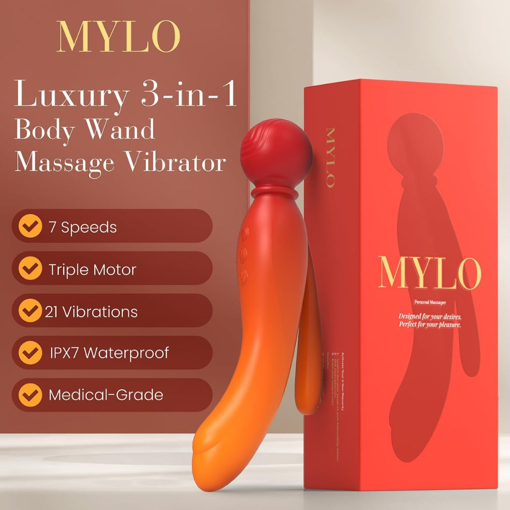 MYLO 3-in-1 Body Wand Massager Fire Secondary image