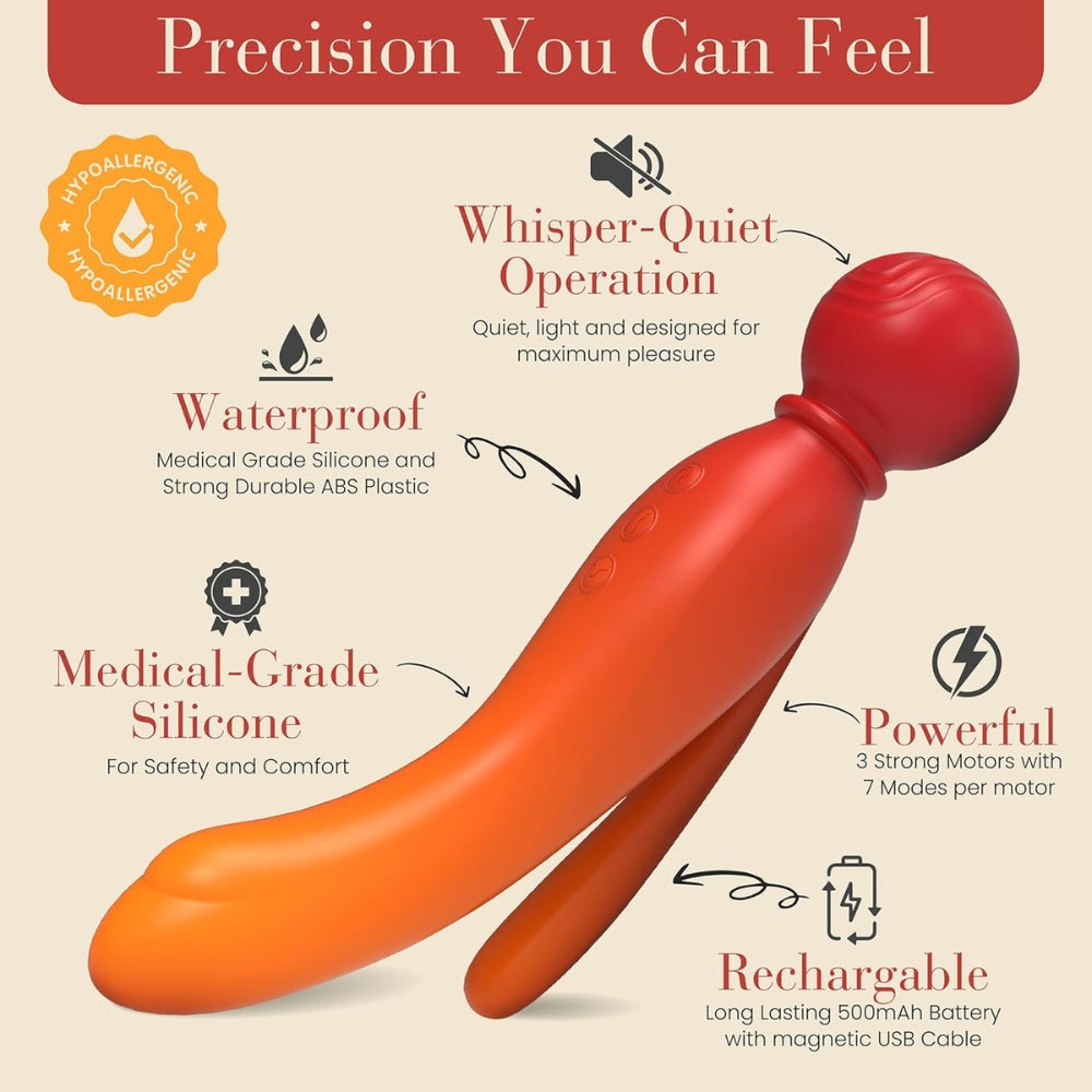 MYLO 3-in-1 Body Wand Massager Fire > Sex Toys > Massage Wands