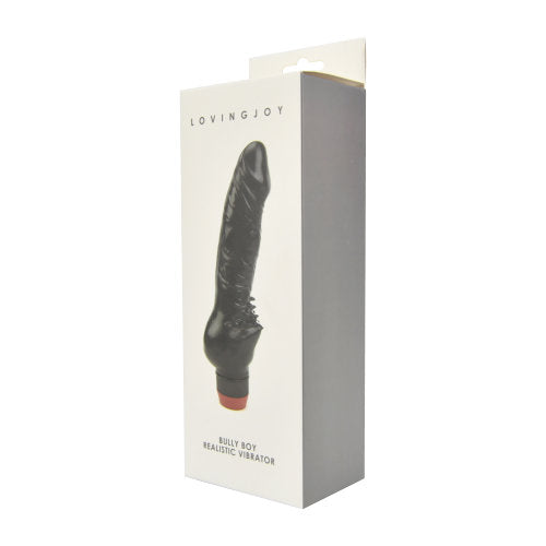 Loving Joy Bully Boy (Black) – Realistic Multi-Speed Latex Vibrator 7 Inch DONGS Vibrating