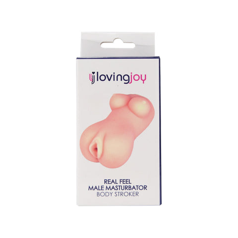 Loving Joy Real Feel Male Masturbator – Soft Textured Body Stroker Strokers - Manual