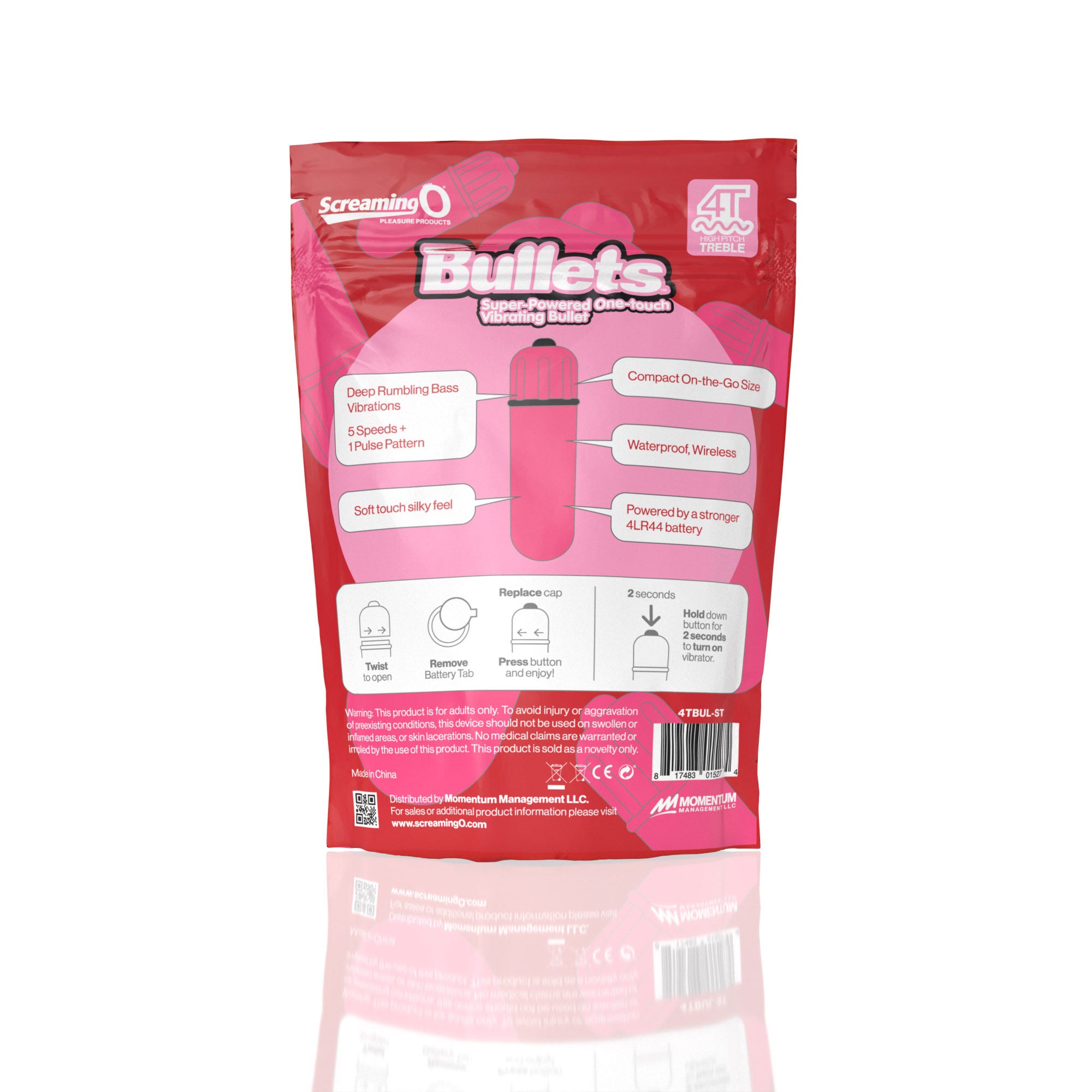 Screaming O Bullets 4T High Pitch Treble – Waterproof Compact Vibrator > Vibrators > Mini Vibrators