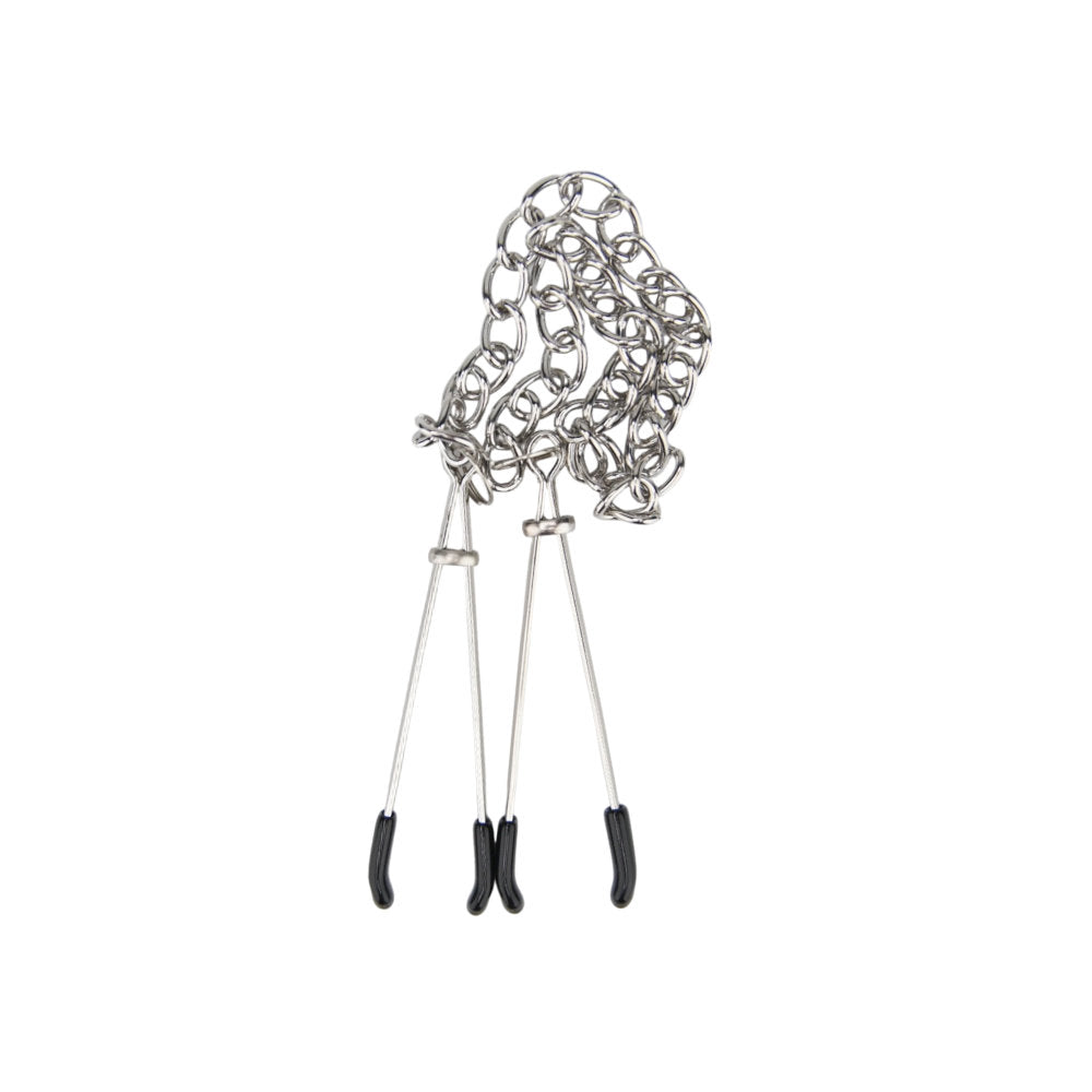 Bound to Please Adjustable Nipple Clamps with Chain – Nickel-Free Nipple Clamps > Sex Toys > Nipple Clamps