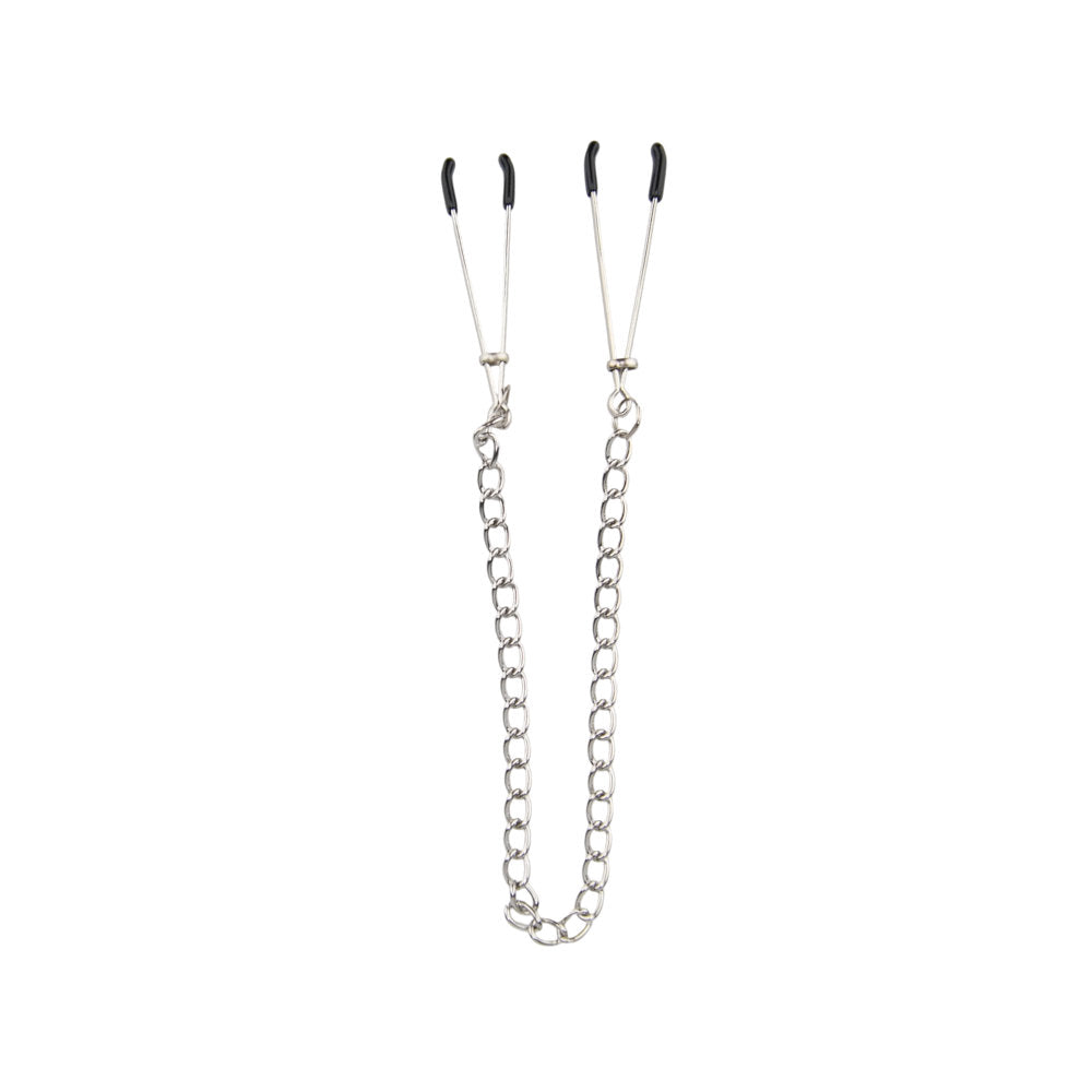 Bound to Please Adjustable Nipple Clamps with Chain – Nickel-Free Nipple Clamps Default Title > Sex Toys > Nipple Clamps Main image