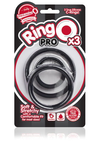Screaming O Ringo Pro X3 Silicone Cock Ring Trio Pack COCK RING Set