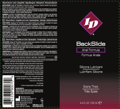 ID BackSlide Silicone-Based Anal Lubricant 4.4 oz > Lube > Anal