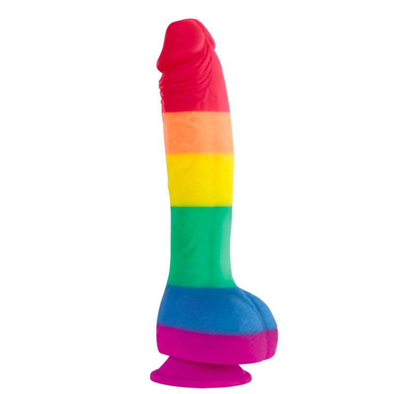 Colours Pride Edition 8 Inch Realistic Silicone Dildo With Balls Multi Dongs Neutral
