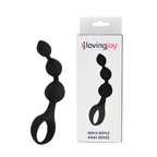 Loving Joy Triple Ripple (Black) – Hypo-Allergenic Silicone 5.5" Anal Beads > Anal Range > Anal Beads