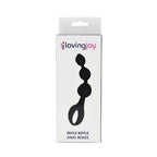 Loving Joy Triple Ripple (Black) – Hypo-Allergenic Silicone 5.5" Anal Beads > Anal Range > Anal Beads