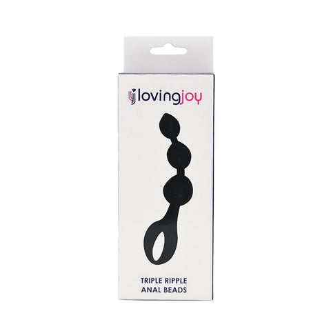 Loving Joy Triple Ripple (Black) – Hypo-Allergenic Silicone Anal Beads Anal Beads
