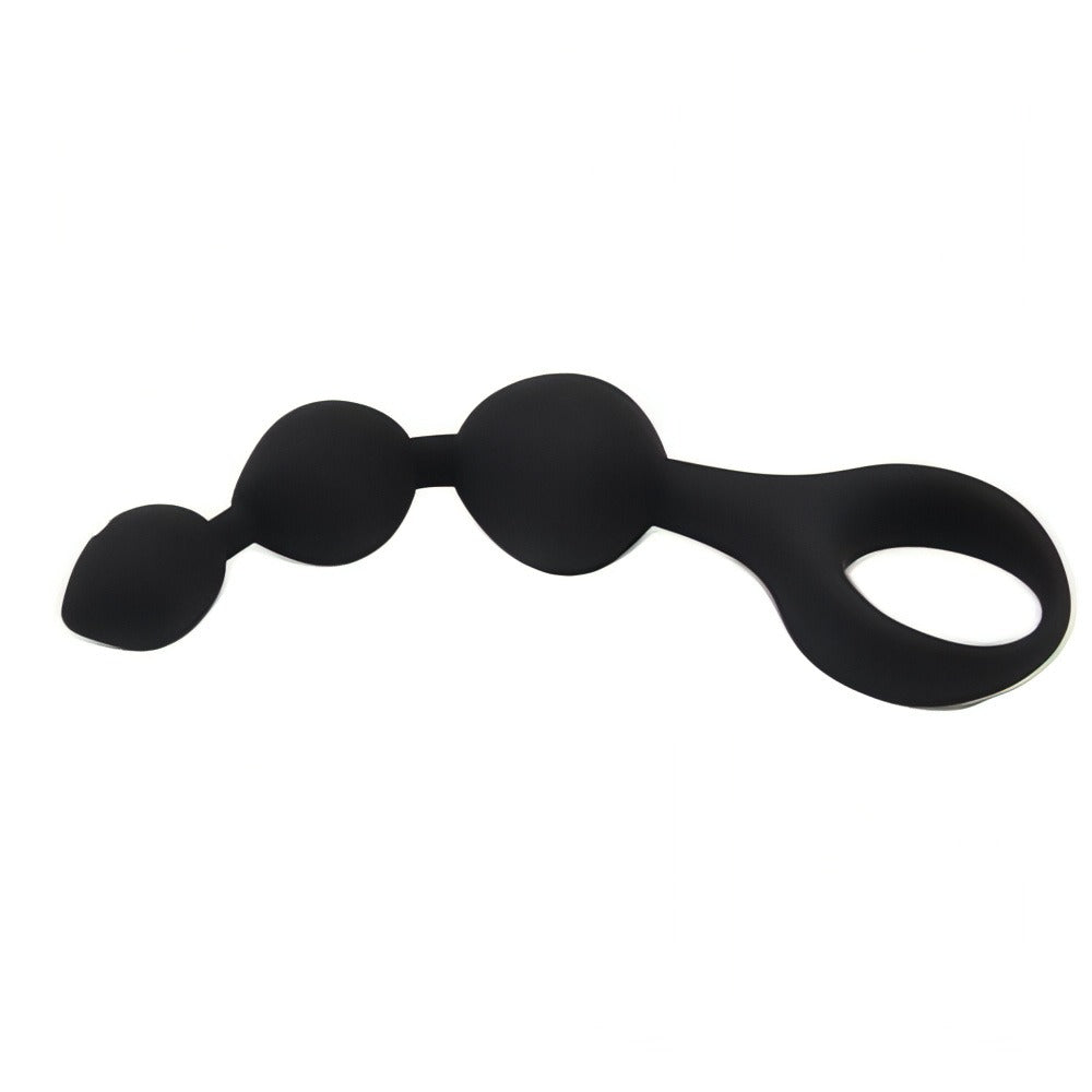 Loving Joy Triple Ripple (Black) – Hypo-Allergenic Silicone 5.5" Anal Beads > Anal Range > Anal Beads