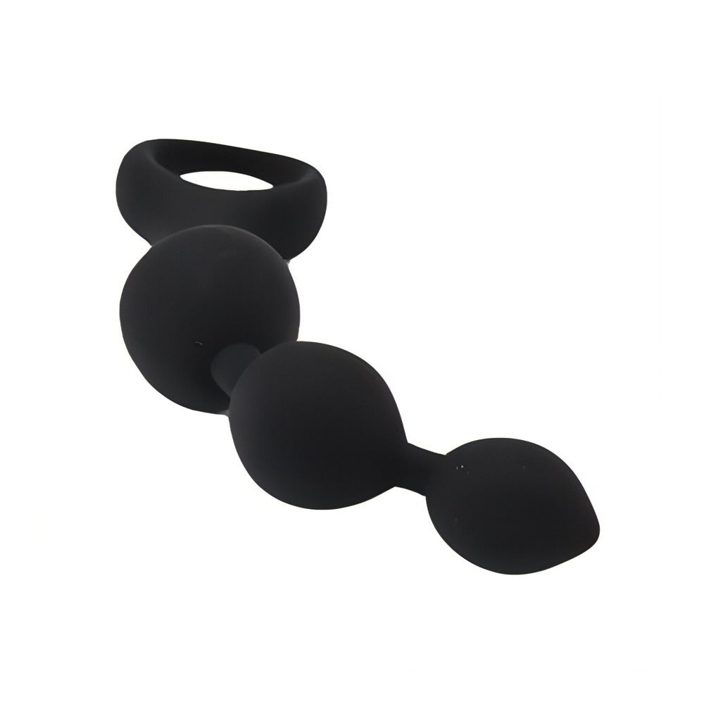 Loving Joy Triple Ripple (Black) – Hypo-Allergenic Silicone 5.5" Anal Beads Default Title > Anal Range > Anal Beads