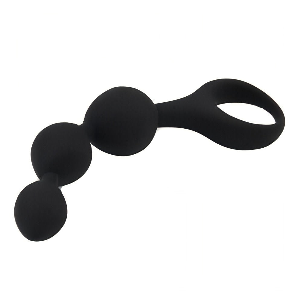 Loving Joy Triple Ripple (Black) – Hypo-Allergenic Silicone 5.5" Anal Beads > Anal Range > Anal Beads
