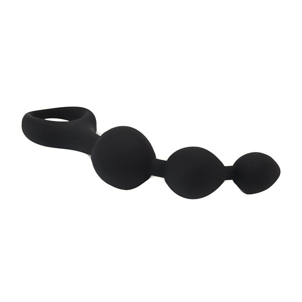 Loving Joy Triple Ripple (Black) – Hypo-Allergenic Silicone 5.5" Anal Beads > Anal Range > Anal Beads