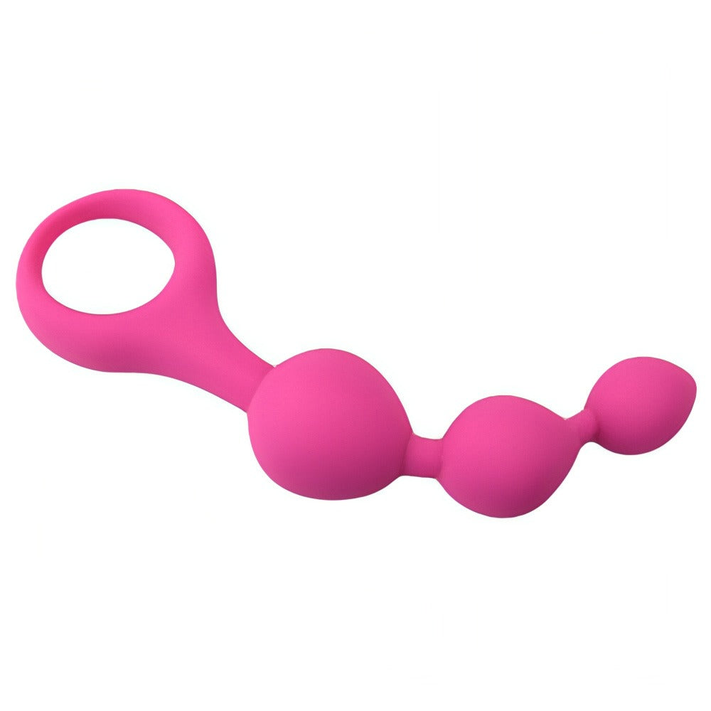 Loving Joy Triple Ripple (Pink) – Hypoallergenic 5.5" Silicone Anal Beads > Anal Range > Anal Beads Main image