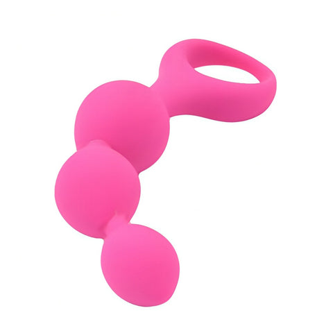 Loving Joy Triple Ripple (Pink) – Hypoallergenic Silicone Anal Beads Default Title Anal Beads