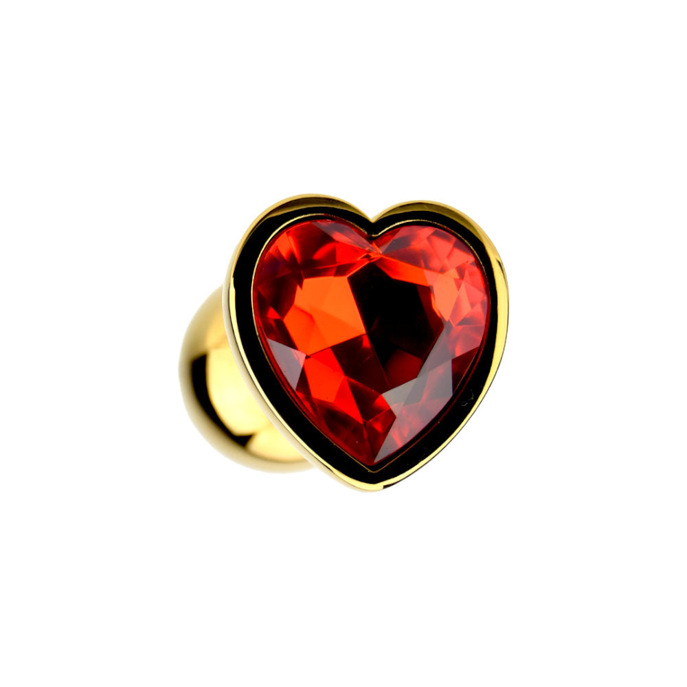 Precious Metals Heart Shaped Jewelled Butt Plug > Anal Range > Jewel Butt Plugs