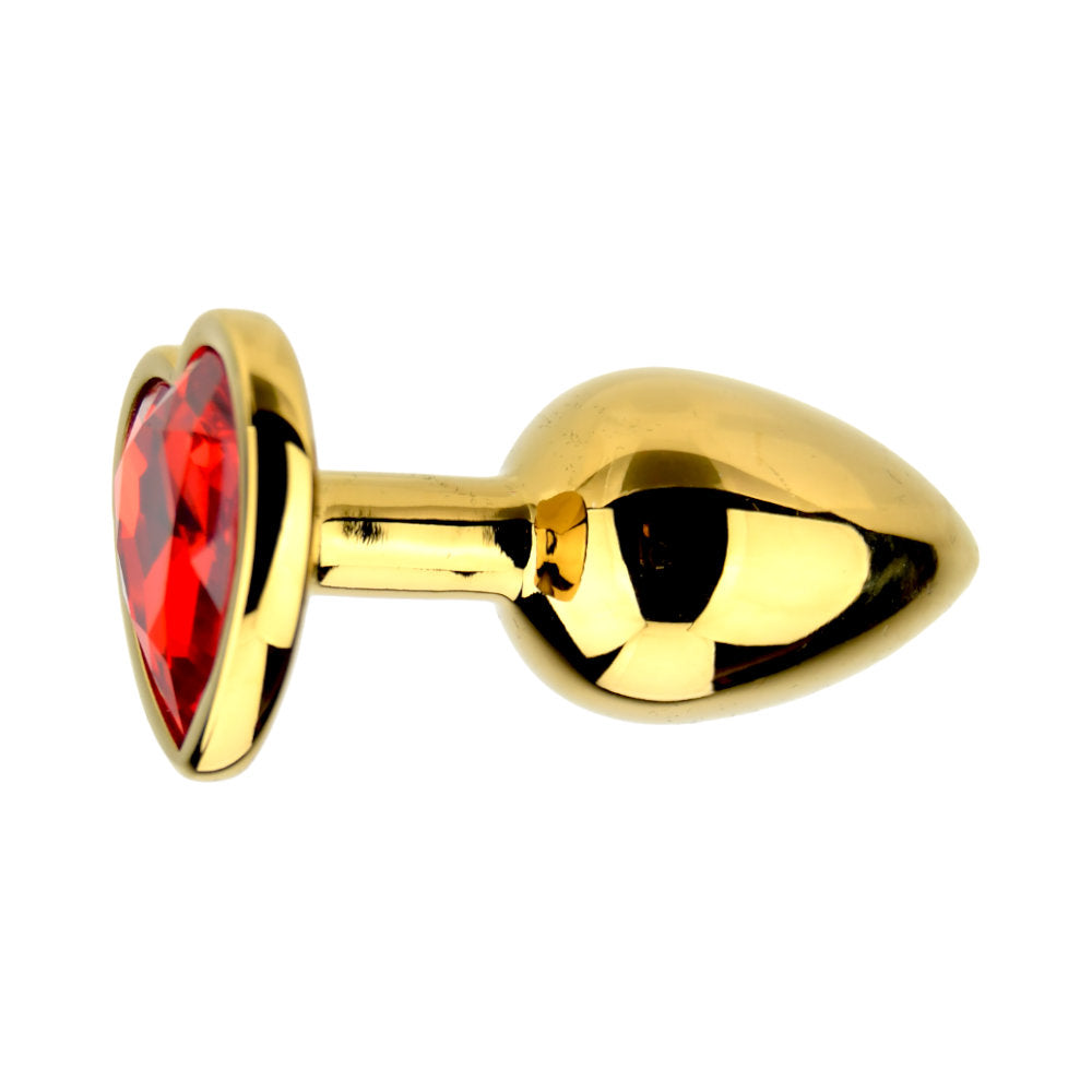 Precious Metals Heart Shaped Jewelled Butt Plug > Anal Range > Jewel Butt Plugs